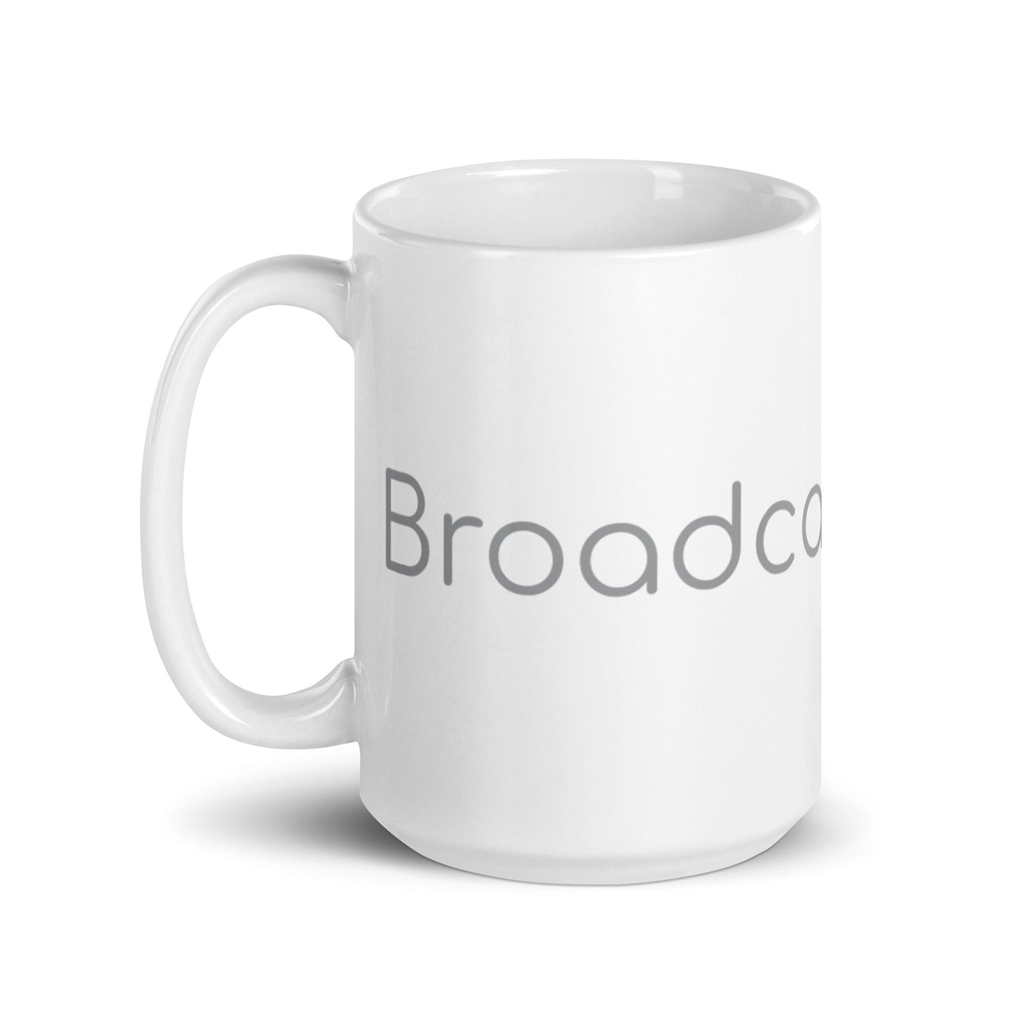 White glossy mug - Broadcast Atlanta - Atlanta photography and video production