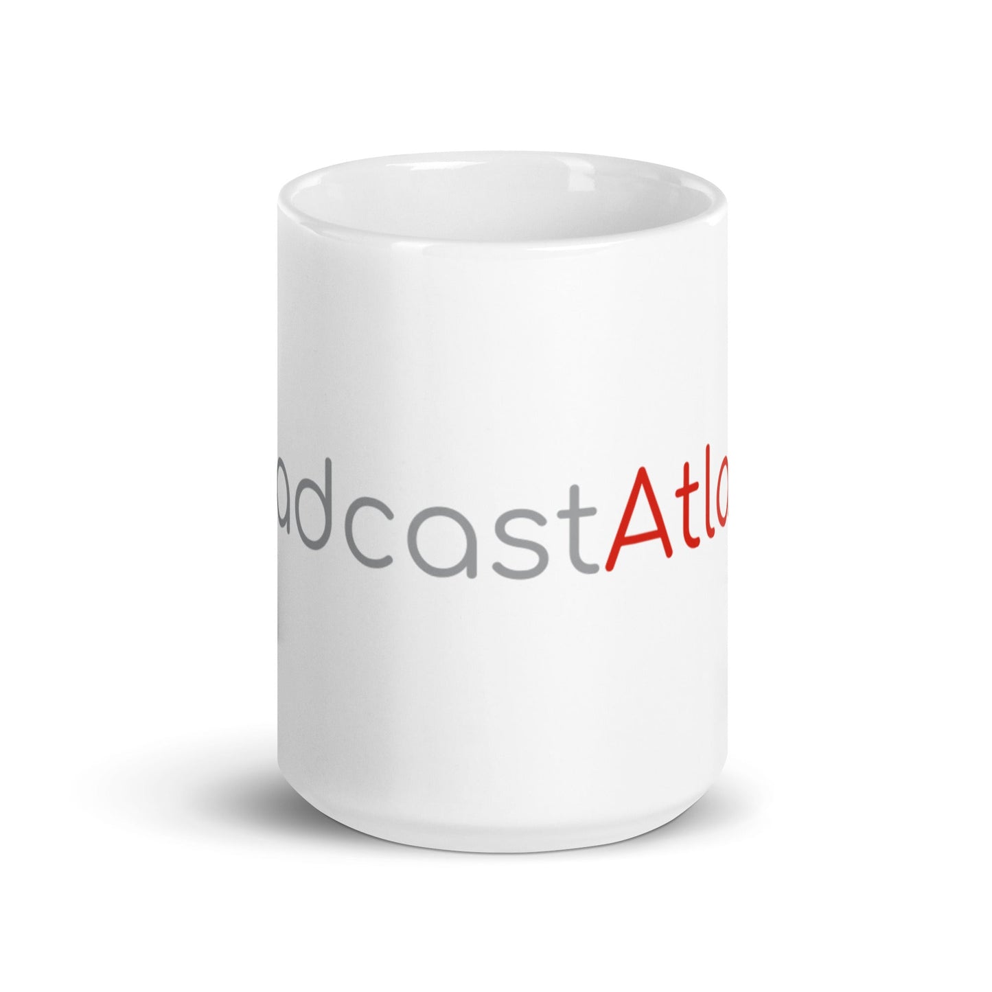 White glossy mug - Broadcast Atlanta - Atlanta photography and video production